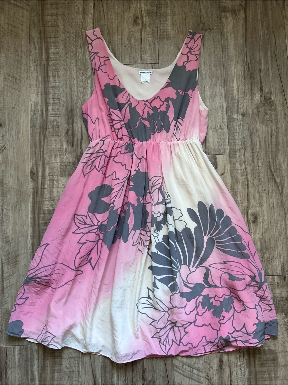 100% Silk floral pretty short summer dress beachy beach vacation boho wedding